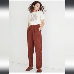 NWT Corduroy High-Rise Tapered Pants